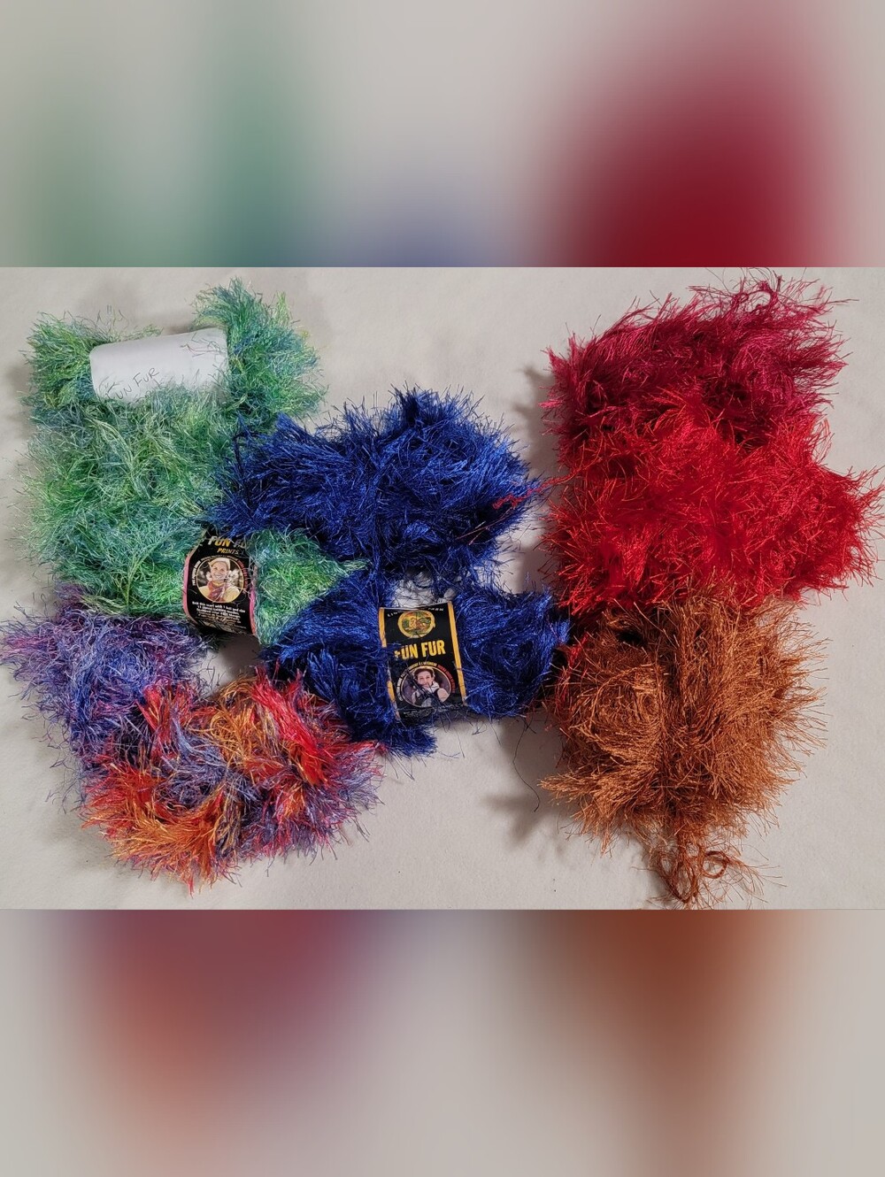 Fun Fur Yarn Pack - Multicolor Feathery Texture